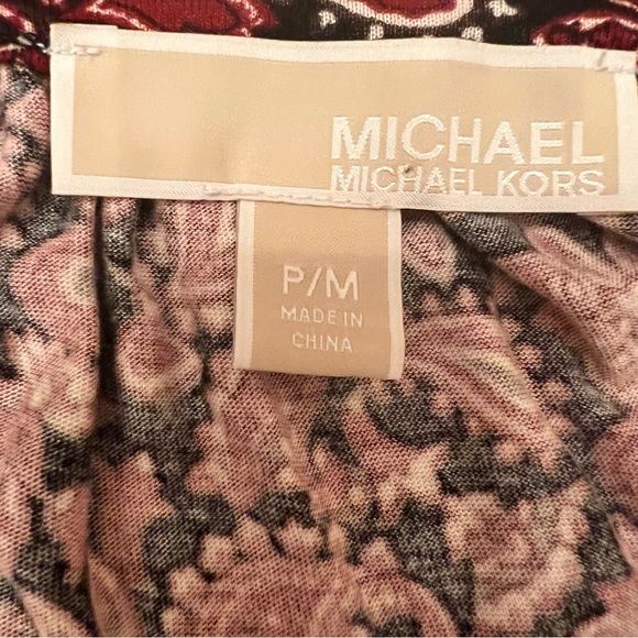 Michael Kors Women’s Scoop Neck Peasant Blouse Paisley Print Size PM - Picture 4 of 8